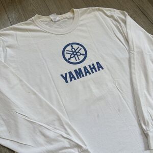 Vintage Yamaha White Long Sleeve Shirt
